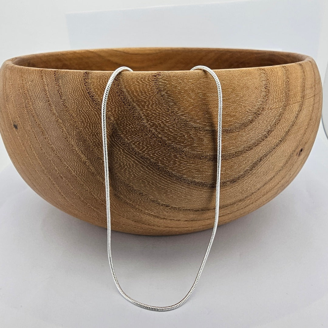Sterling Silver Fine 1mm Snake Chain from Boujee Ice