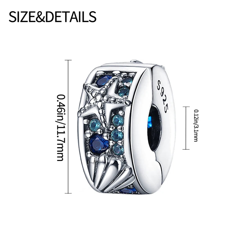 Blue Ocean and Starfish Charm for Charm Bracelets from Boujee Ice