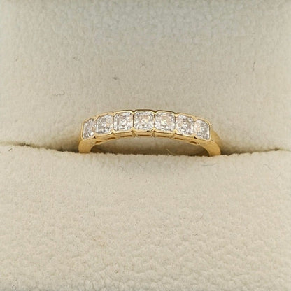 Fashionable Asscher Cut 7 Stone Diamond Ring from Boujee Ice