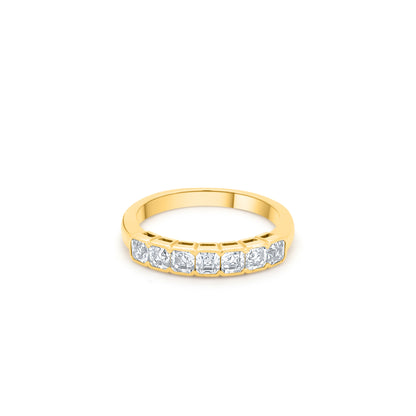 Fashionable Asscher Cut 7 Stone Diamond Ring from Boujee Ice