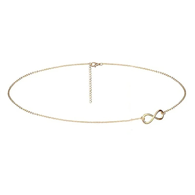 Infinity Waist Chain in Silver or Gold from Boujee Ice