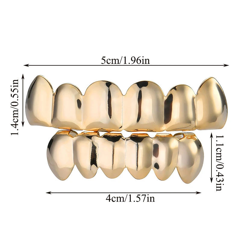Upgrade Rapper Teeth Hip Hop Rock Rapper Top & Bottom Teeth Grillz – Boujee Ice