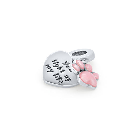 Pet Paw Luminous "You Light Up My Life" Charm for Charm Bracelets by Boujee Ice