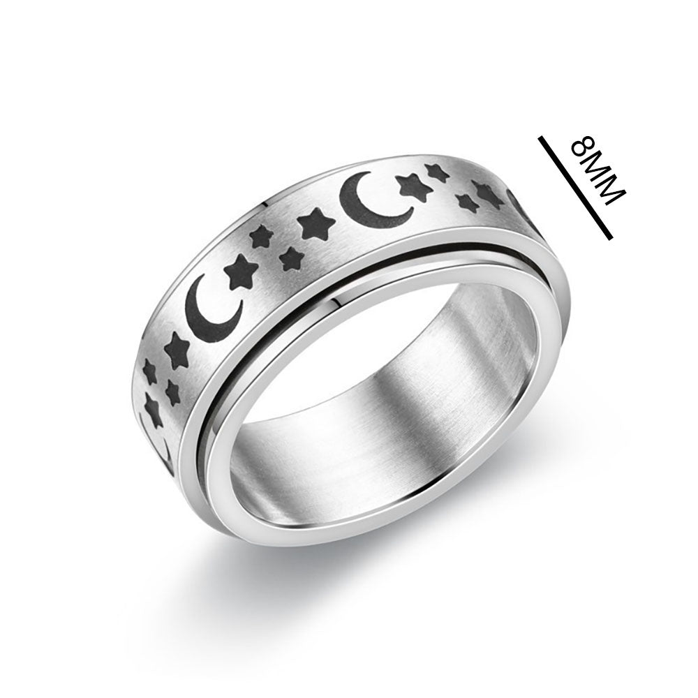 Sun & Moon Fidget Spinner Ring – Boujee Ice