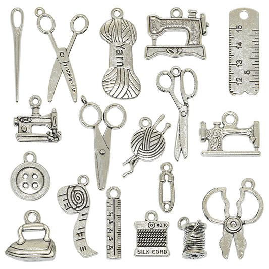Mixed Sewing Collection Charms for Jewellery Making (17pc)
