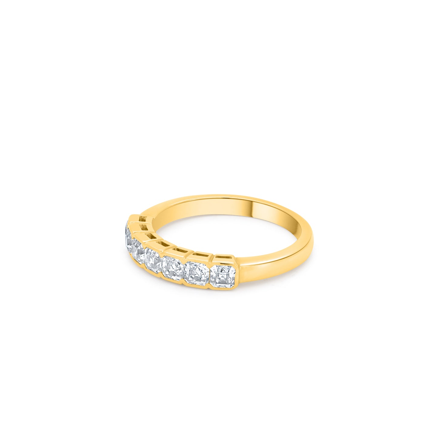 Fashionable Asscher Cut 7 Stone Diamond Ring from Boujee Ice