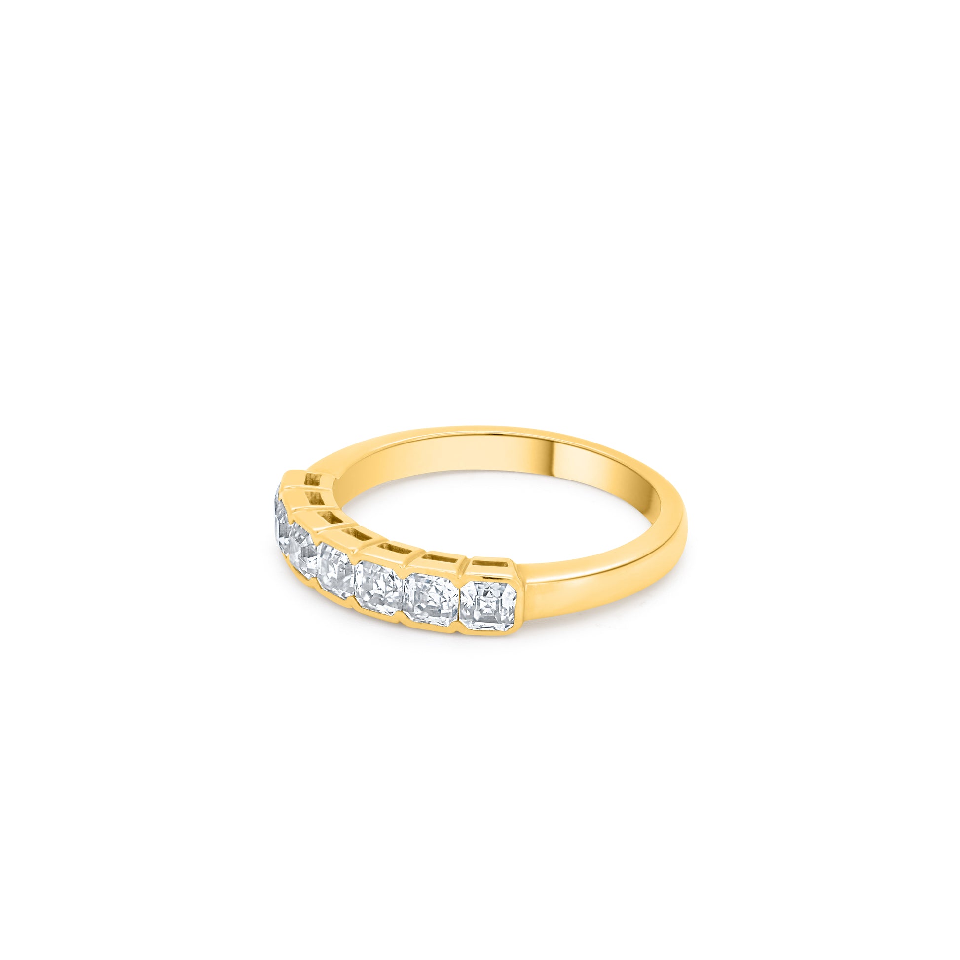 Fashionable Asscher Cut 7 Stone Diamond Ring from Boujee Ice