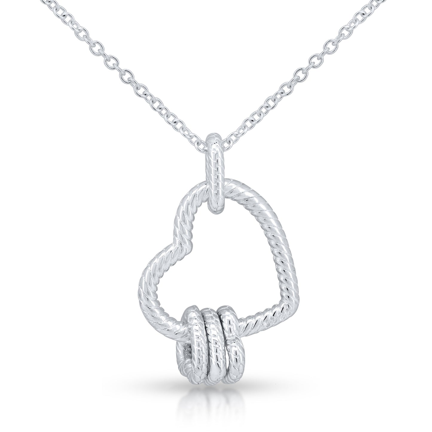 925 Silver Triple Heart Loop Pendant Necklace from Boujee Ice