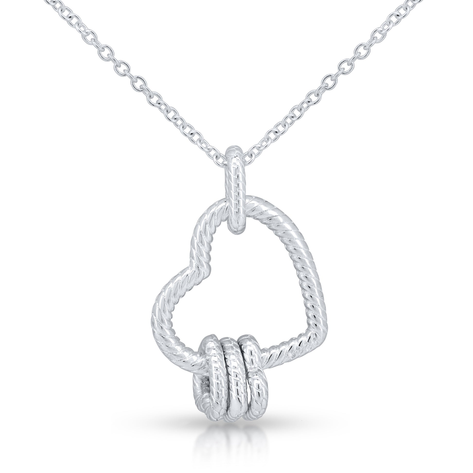 925 Silver Triple Heart Loop Pendant Necklace from Boujee Ice