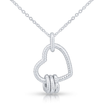925 Silver Triple Heart Loop Pendant Necklace from Boujee Ice